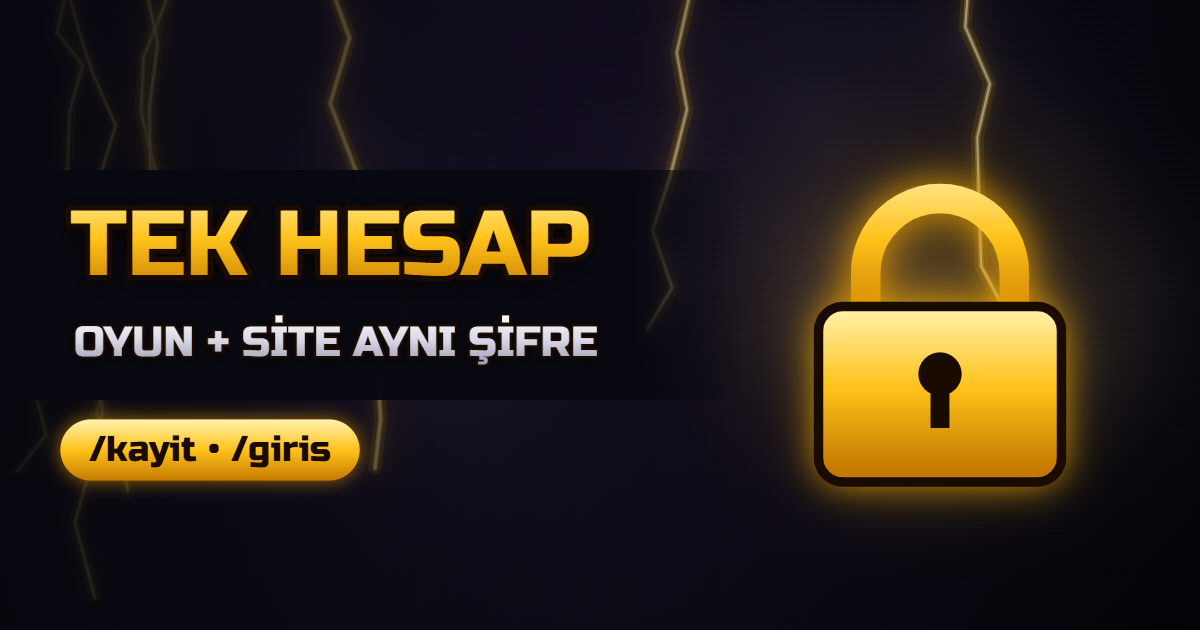 Tek Hesap: Oyun ve Site Artık Aynı Şifreyle